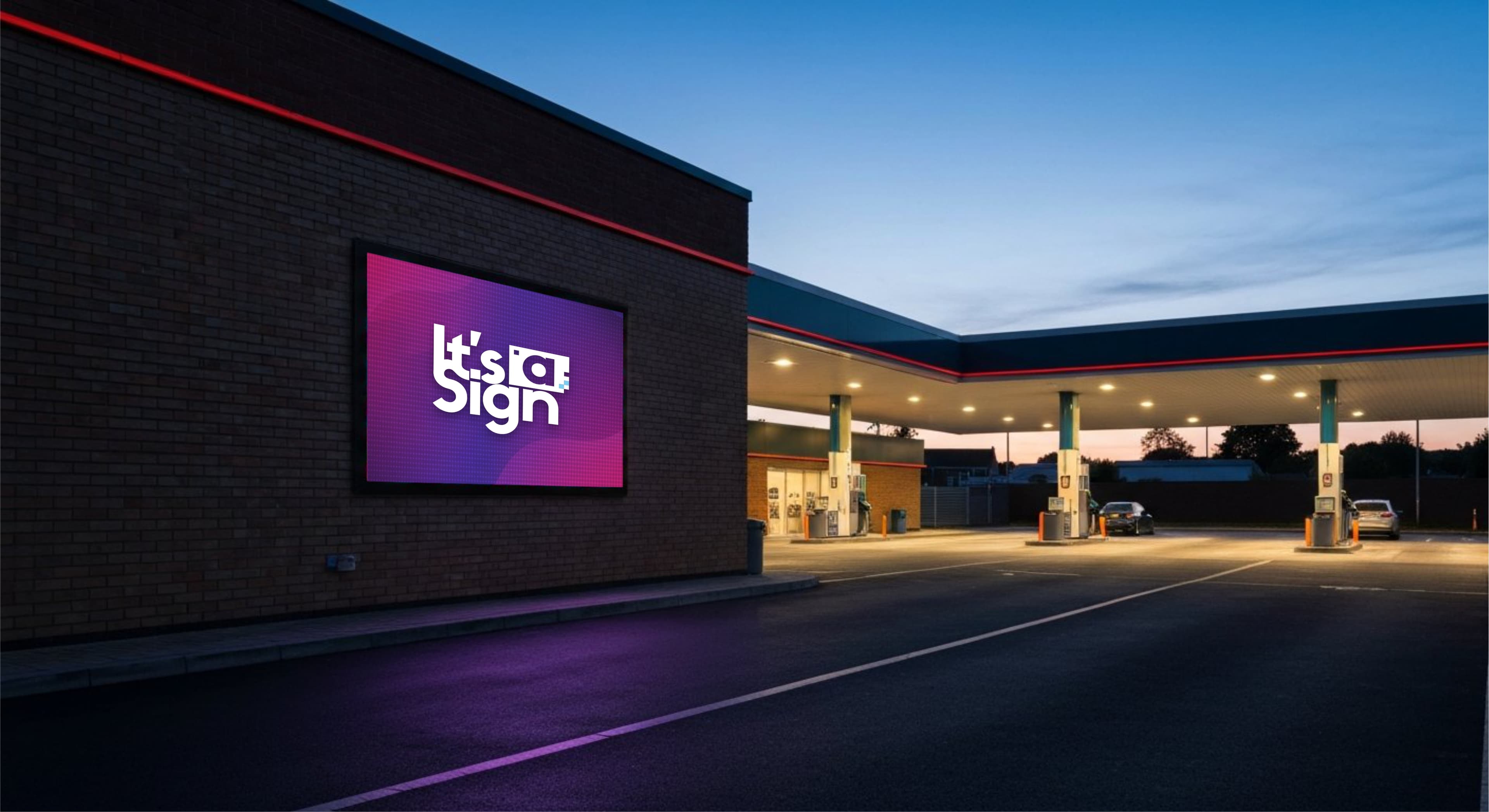LED Signage at Petrol Station